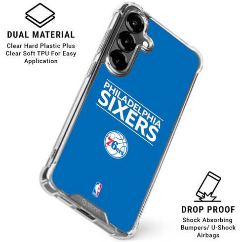 NBA Philadelphia 76ers Standard - Blue Galaxy S26 Clear Case