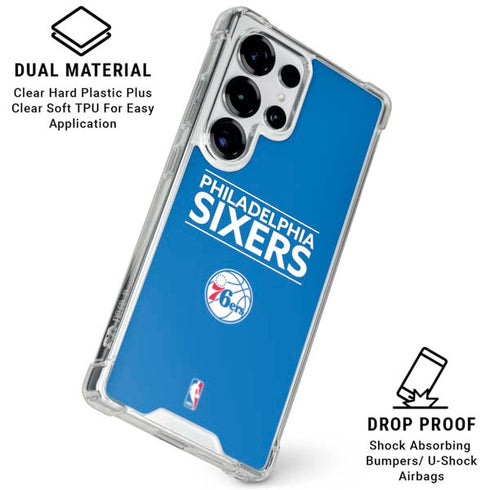 NBA Philadelphia 76ers Standard - Blue Galaxy S26 Ultra Clear Case