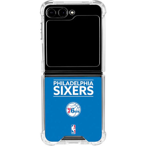 NBA Philadelphia 76ers Standard - Blue Galaxy Z Flip6 Clear Case
