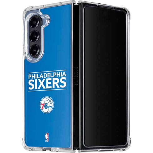 NBA Philadelphia 76ers Standard - Blue Galaxy Z Fold5 5G Clear Case