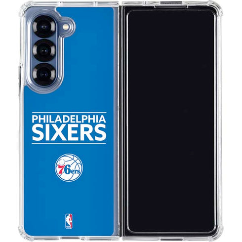 NBA Philadelphia 76ers Standard - Blue Galaxy Z Fold6 Clear Case