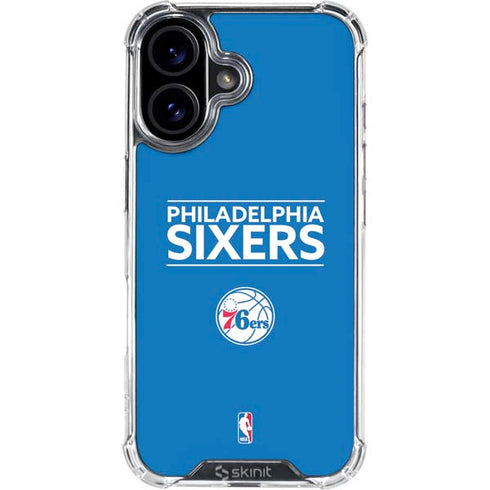 NBA Philadelphia 76ers Standard - Blue iPhone 16 Clear Case