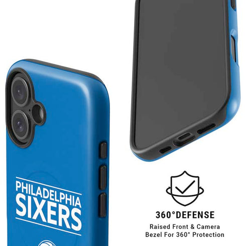 NBA Philadelphia 76ers Standard - Blue iPhone 16 Magsafe Impact Case