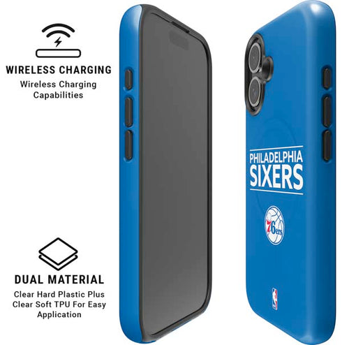 NBA Philadelphia 76ers Standard - Blue iPhone 16 Magsafe Impact Case