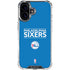 NBA Philadelphia 76ers Standard - Blue iPhone 16 Plus Clear Case