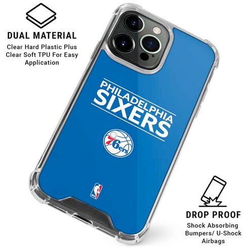 NBA Philadelphia 76ers Standard - Blue iPhone 16 Pro Clear Case
