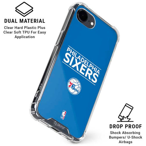 NBA Philadelphia 76ers Standard - Blue iPhone 16e Clear Case
