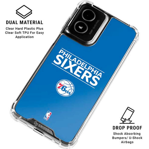 NBA Philadelphia 76ers Standard - Blue Moto G Power 5G (2024) Clear Case