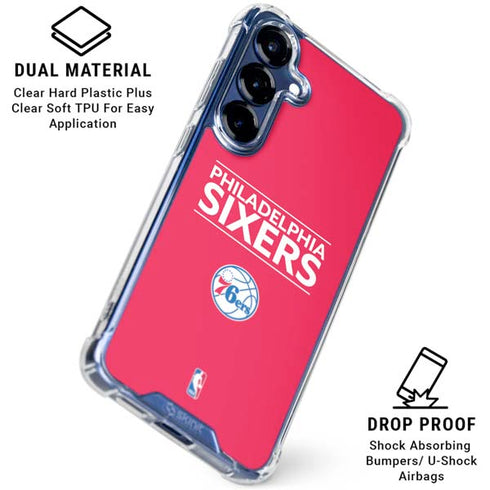 NBA Philadelphia 76ers Standard - Red Galaxy S25 Plus Clear Case