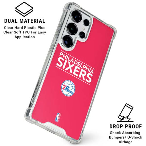 NBA Philadelphia 76ers Standard - Red Galaxy S25 Ultra Clear Case