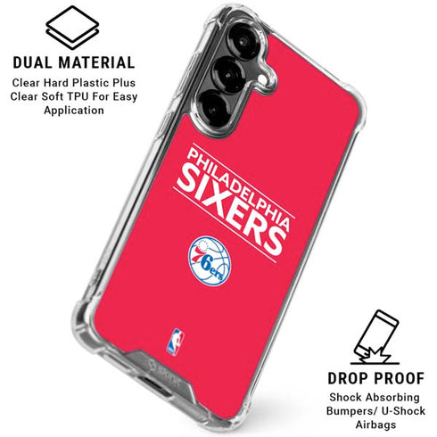 NBA Philadelphia 76ers Standard - Red Galaxy S26 Plus Clear Case