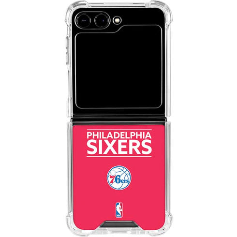 NBA Philadelphia 76ers Standard - Red Galaxy Z Flip6 Clear Case