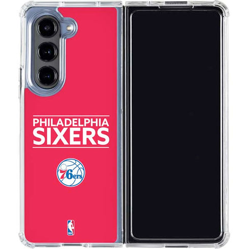 NBA Philadelphia 76ers Standard - Red Galaxy Z Fold5 5G Clear Case