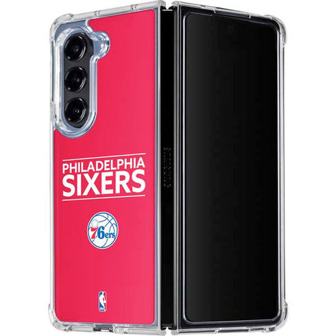 NBA Philadelphia 76ers Standard - Red Galaxy Z Fold5 5G Clear Case