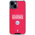 NBA Philadelphia 76ers Standard - Red iPhone 15 Clear Case
