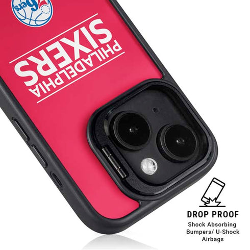 NBA Philadelphia 76ers Standard - Red iPhone 15 Plus Kickstand Case