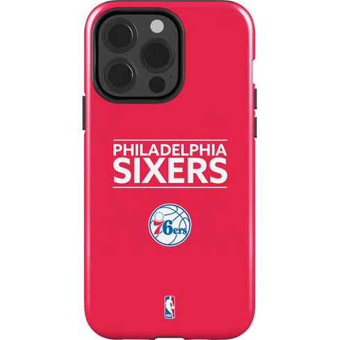 NBA Philadelphia 76ers Standard - Red iPhone 15 Pro Impact Case