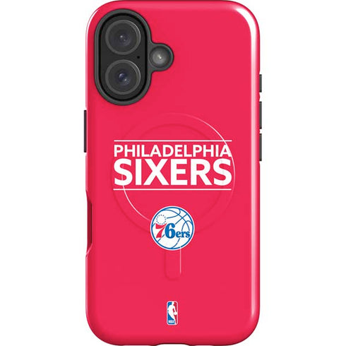 NBA Philadelphia 76ers Standard - Red iPhone 16 Magsafe Impact Case