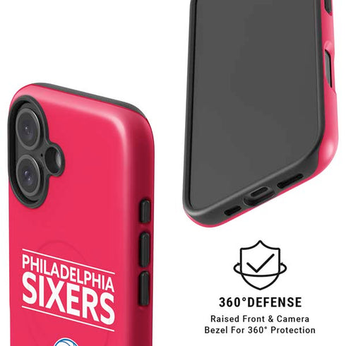 NBA Philadelphia 76ers Standard - Red iPhone 16 Magsafe Impact Case