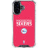 NBA Philadelphia 76ers Standard - Red iPhone 16 Plus Clear Case