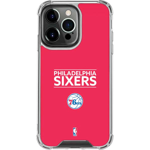 NBA Philadelphia 76ers Standard - Red iPhone 16 Pro Clear Case