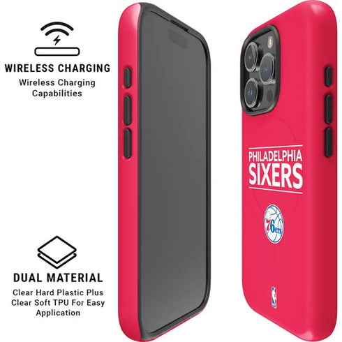 NBA Philadelphia 76ers Standard - Red iPhone 16 Pro Magsafe Impact Case