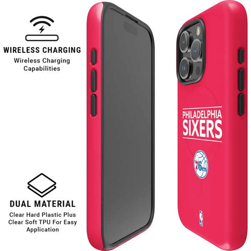 NBA Philadelphia 76ers Standard - Red iPhone 16 Pro Max Magsafe Impact Case