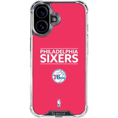 NBA Philadelphia 76ers Standard - Red iPhone 17 Clear Case
