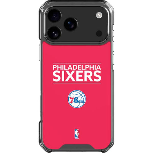 NBA Philadelphia 76ers Standard - Red iPhone 18 Pro Max Clear Case