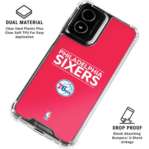 NBA Philadelphia 76ers Standard - Red Moto G Power 5G (2024) Clear Case