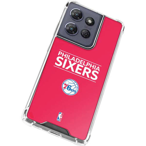 NBA Philadelphia 76ers Standard - Red Moto G Stylus 5G (2025) Clear Case