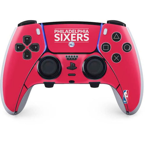 NBA Philadelphia 76ers Standard - Red PS5 DualSense Edge Pro Controller Skin