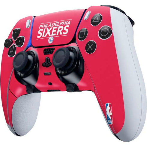 NBA Philadelphia 76ers Standard - Red PS5 DualSense Edge Pro Controller Skin