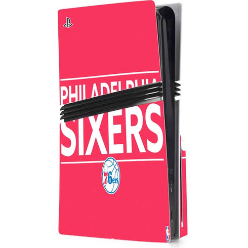 NBA Philadelphia 76ers Standard - Red PS5 Pro Disk Console Skin