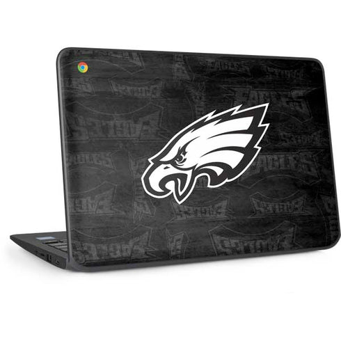 NFL Philadelphia Eagles Black & White HP Chromebook Skin