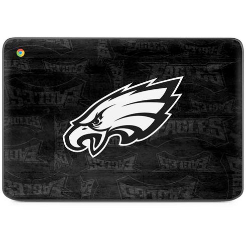 NFL Philadelphia Eagles Black & White HP Chromebook Skin