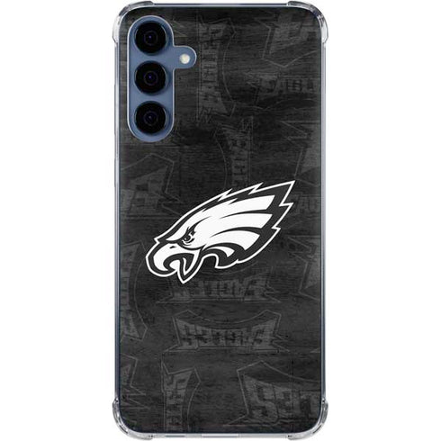 NFL Philadelphia Eagles Black & White Galaxy A35 5G Clear Case