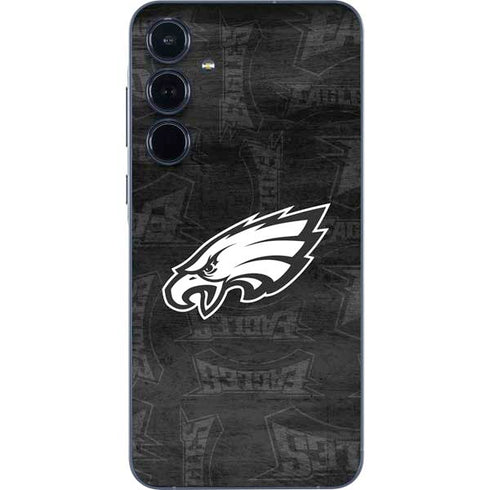 NFL Philadelphia Eagles Black & White Galaxy A55 5G Skin