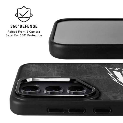 NFL Philadelphia Eagles Black & White Galaxy S24 FE Kickstand Case