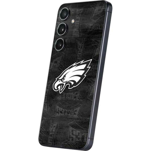 NFL Philadelphia Eagles Black & White Galaxy S24 Plus Skin