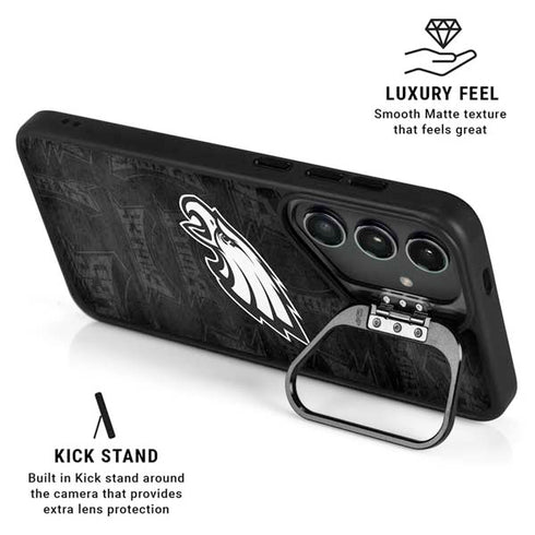 NFL Philadelphia Eagles Black & White Galaxy S25 Ultra Kickstand Case
