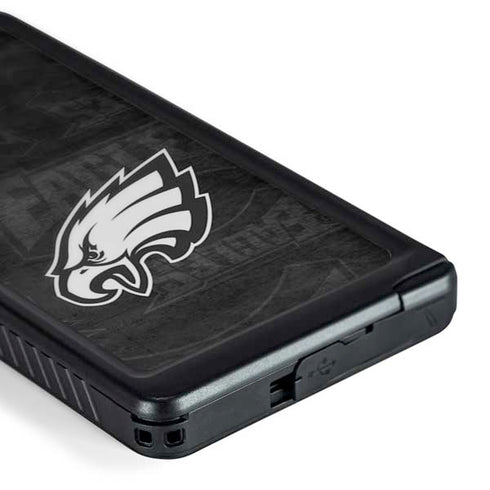 NFL Philadelphia Eagles Black & White Galaxy S24 Ultra Waterproof Case
