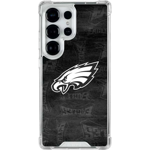 NFL Philadelphia Eagles Black & White Galaxy S25 Ultra Clear Case