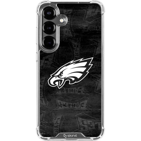 NFL Philadelphia Eagles Black & White Galaxy S26 Clear Case