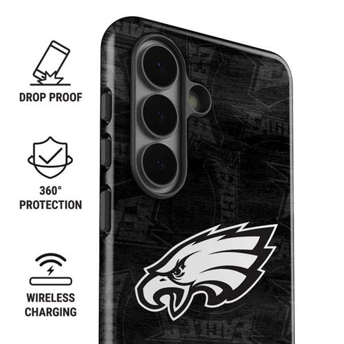 NFL Philadelphia Eagles Black & White Galaxy S26 Impact Case