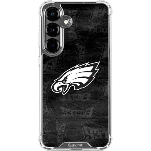 NFL Philadelphia Eagles Black & White Galaxy S26 Plus Clear Case