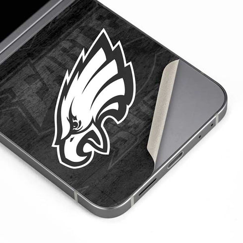 NFL Philadelphia Eagles Black & White Galaxy Z Flip6 Skin