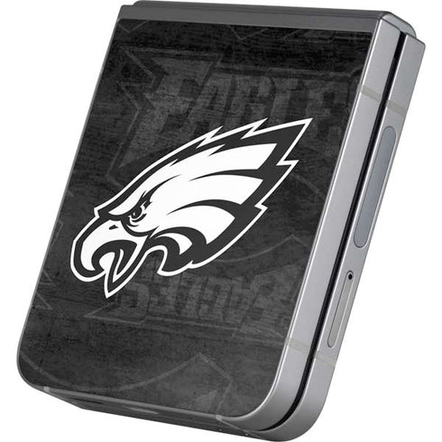 NFL Philadelphia Eagles Black & White Galaxy Z Flip6 Skin