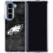 NFL Philadelphia Eagles Black & White Galaxy Z Fold5 5G Clear Case