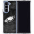 NFL Philadelphia Eagles Black & White Galaxy Z Fold5 5G Clear Case